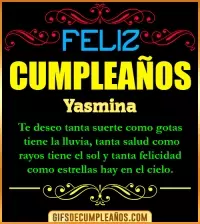 Frases de Cumpleaños Yasmina